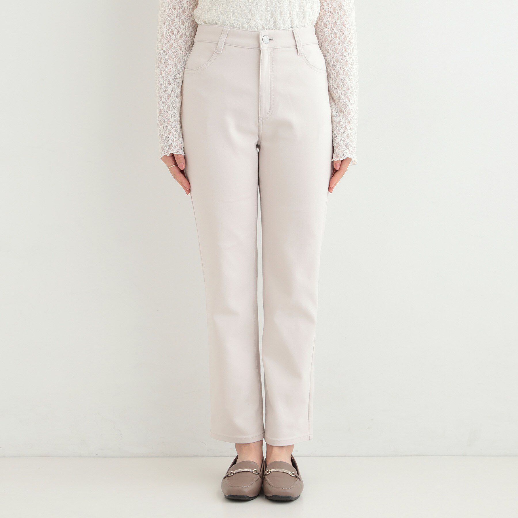 SHOO･LA･RUE「【洗濯機可/SS-LL/ストレッチ】すらっときれい見え 大人のストレッチストレートパンツ」|その他|