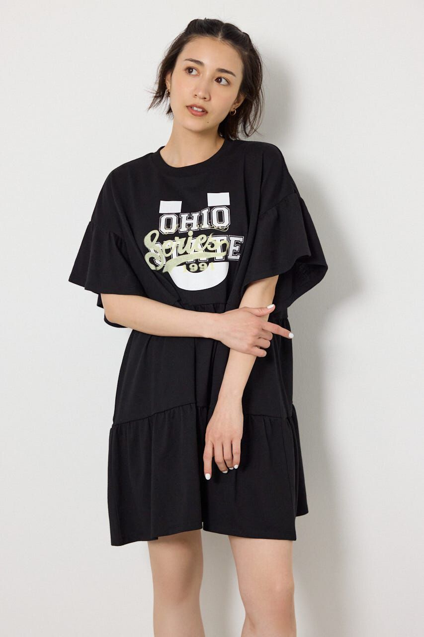 RODEO CROWNS「ティアードプリントワンピース」|ワンピース|BLK