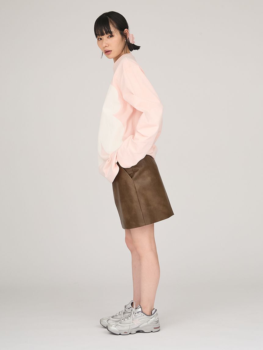 emmi「【emmi|Marimekko】Kioski Biitti Unikko Placement Jersey Top」|Tシャツ・カットソー|