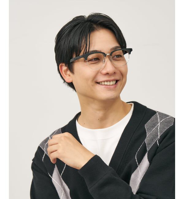  「跳ね上げ式メガネ（フリップアップ）大きめサイズ 眼鏡の上から 伊達めがね 度付き 度なし レンズ交換券付」|メガネ|