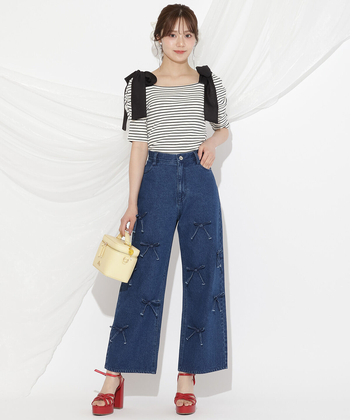 WILLSELECTION「リボンモチーフデニムパンツ」|その他|