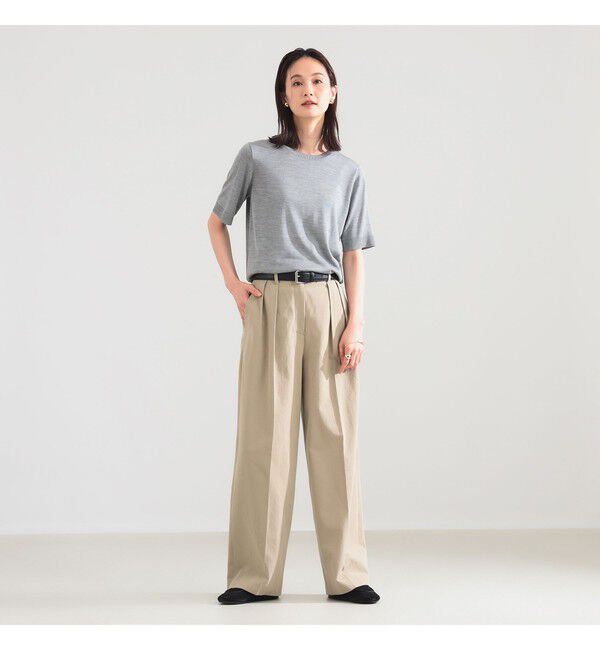 Demi-Luxe BEAMS 「シルク ハーフスリーブ プルオーバー」|ニット・セーター|