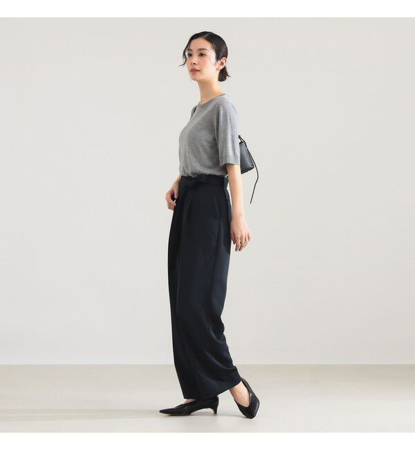 Demi-Luxe BEAMS 「シルク ハーフスリーブ プルオーバー」|ニット・セーター|
