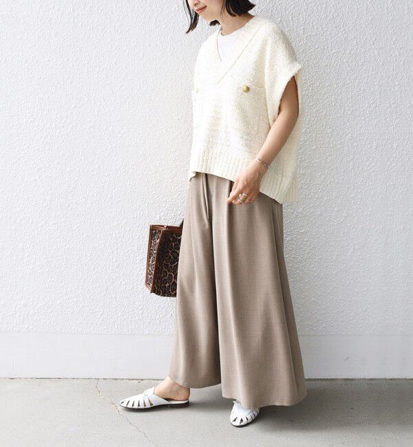 SHIPS for women「〈手洗い可能〉ベルト付き ガウチョ パンツ◇」|その他|