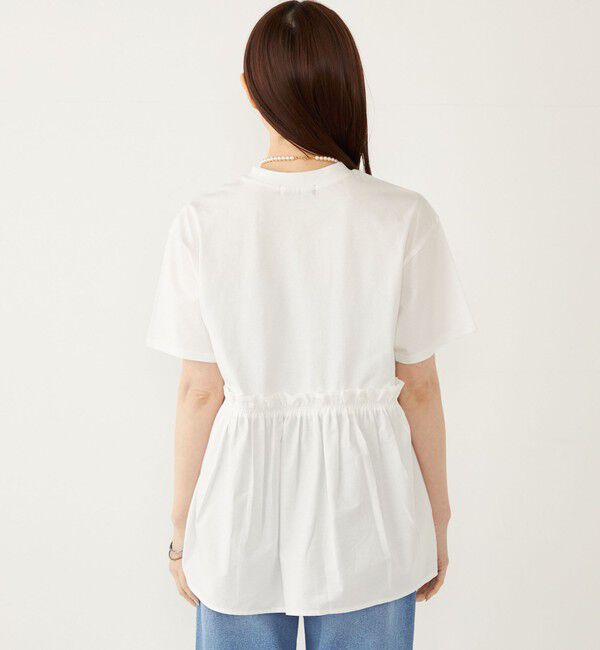 SHIPS Colors 「SHIPS Colors:〈手洗い可能〉ドッキング ペプラム ショートスリーブ トップス◇」|Tシャツ・カットソー|