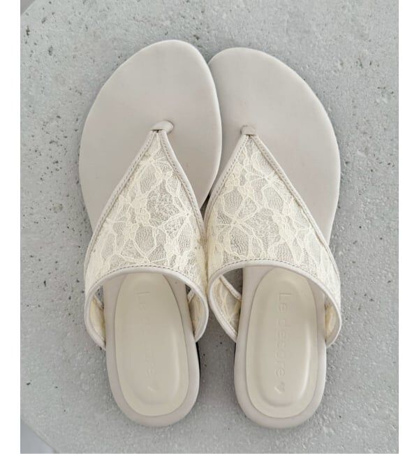  「《WEB限定》Le decore / ル デコレ sheer lace thong」|サンダル|