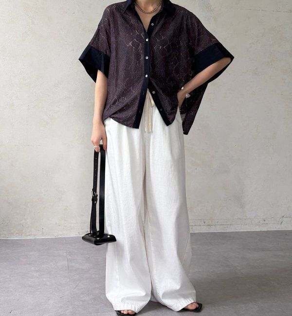  「【セットアップ可能/WEB限定】デニムレーストップス」|シャツ・ブラウス|