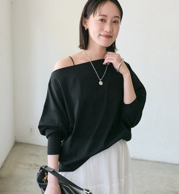  「【大人の肌見せに/抜け感◎】シアードルマンカットソー」|Tシャツ・カットソー|