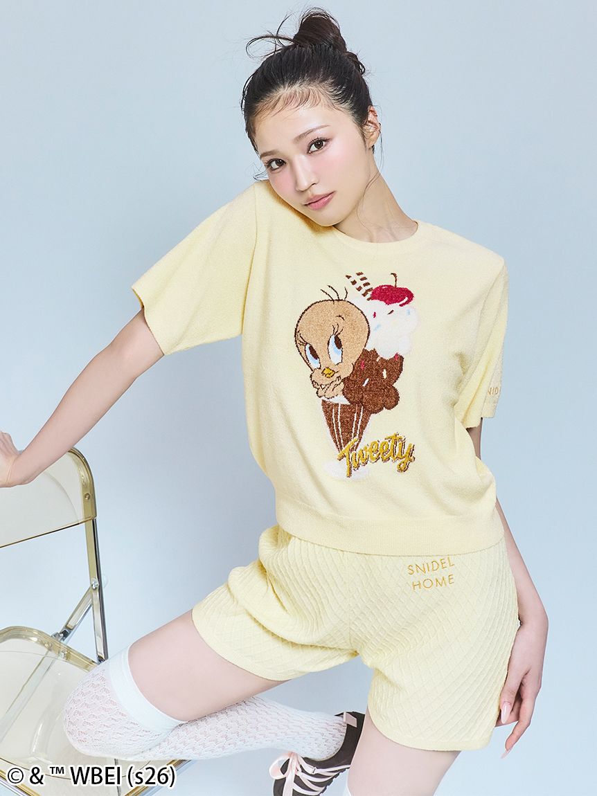 SNIDEL HOME「【Tweety】モチーフニットプルオーバー」|ルームウェア|