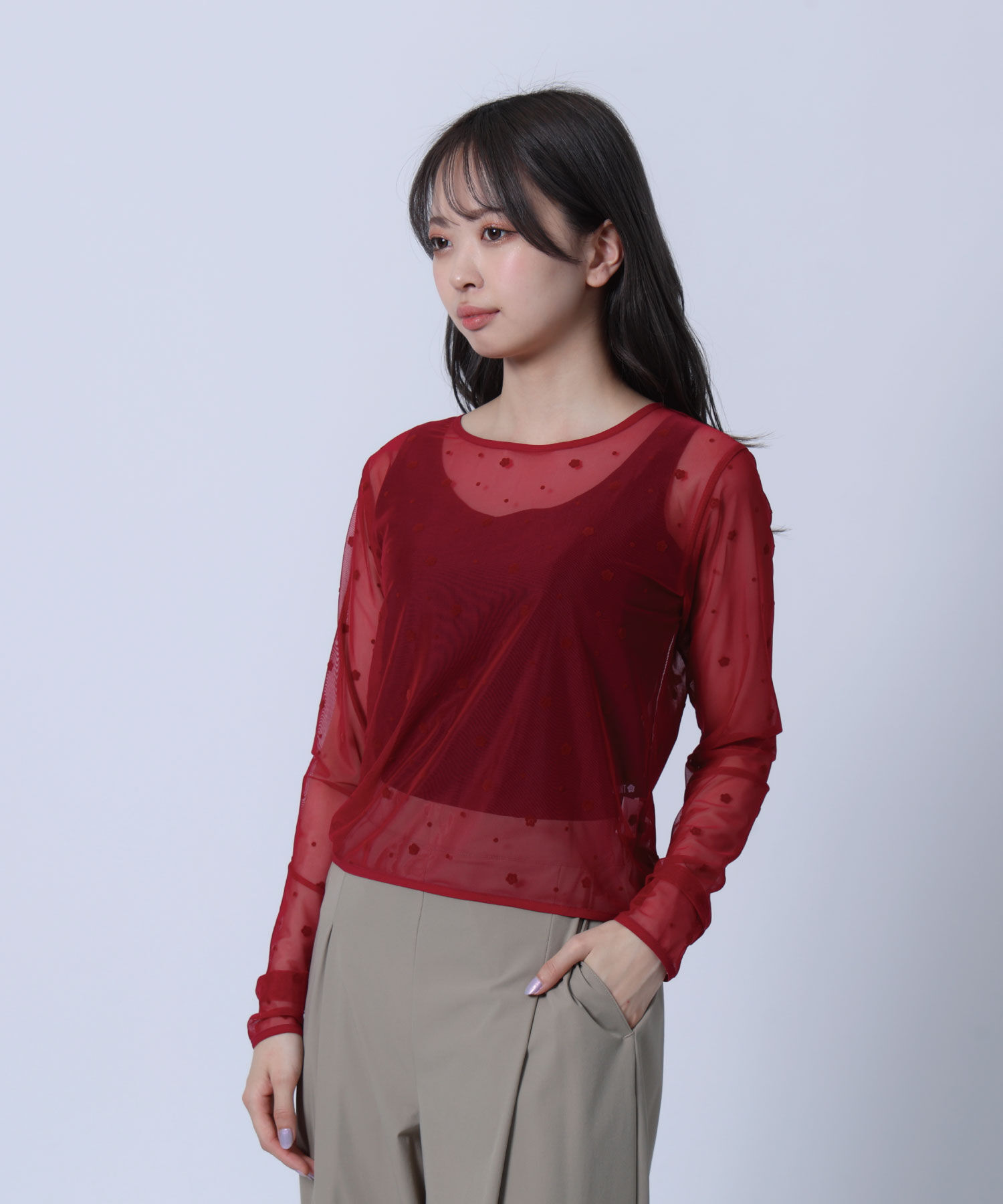 MARY QUANT「シアーフロッキー プルオーバー」|Tシャツ・カットソー|