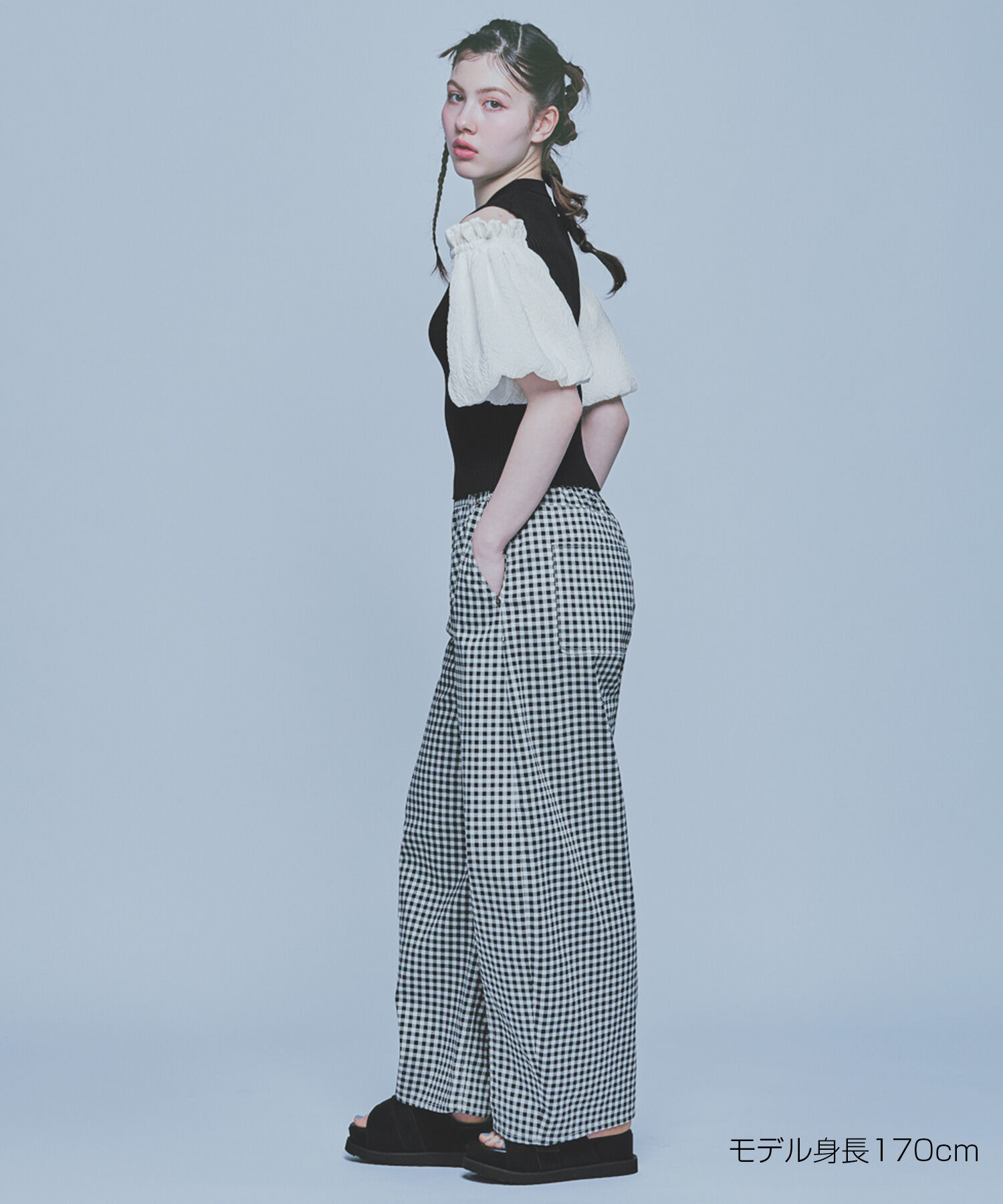MARY QUANT「シフォン袖ニット プルオーバー」|ニット・セーター|