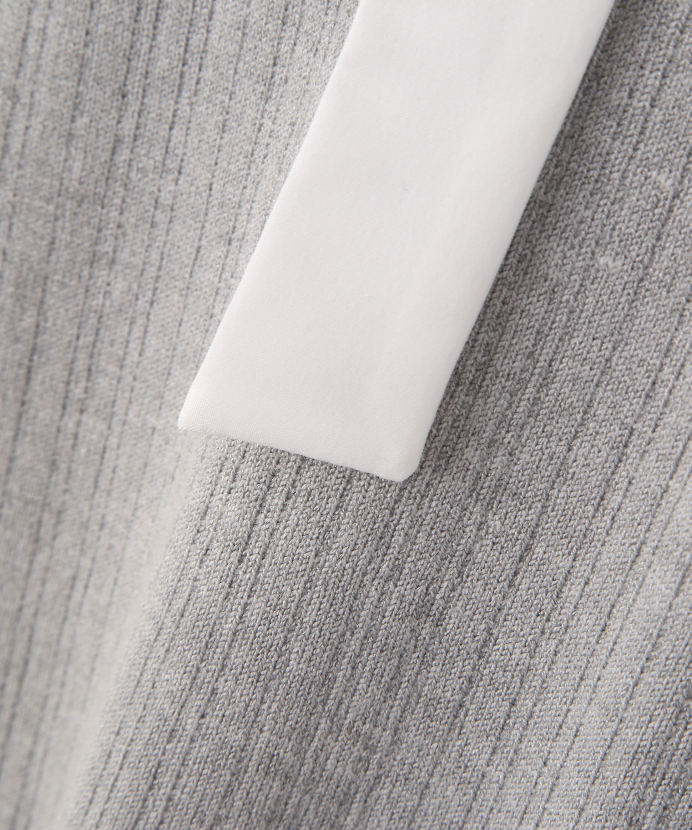 PROPORTION BODY DRESSING「《EDIT COLOGNE》リボンシャツドッキングニット　26SS」|ニット・セーター|