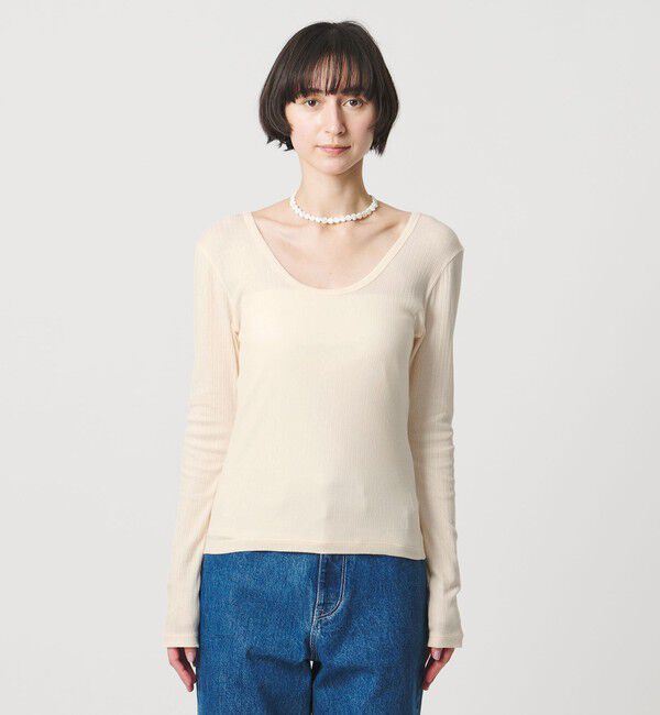 UNITED ARROWS「Uネック ロングスリーブ Tシャツ」|Tシャツ・カットソー|