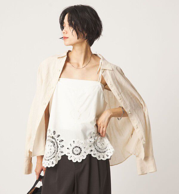 UNITED ARROWS green label relaxing「【別注】＜Fanaka＞レース キャミソール」|キャミソール|OFF WHITE