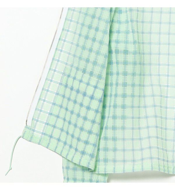 BEAMS PLUS「Swing Jacket Hoodie Nylon Airy Plaid」|ブルゾン・スタジャン|