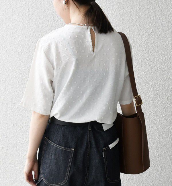 SHIPS any「SHIPS any:〈洗濯機可能〉カットドビー ジャージー クルーネック TEE」|Tシャツ・カットソー|