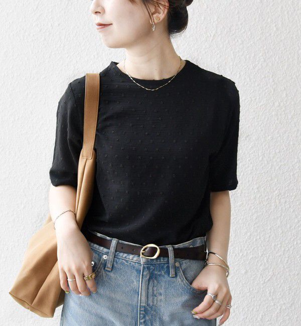 SHIPS any「SHIPS any:〈洗濯機可能〉カットドビー ジャージー クルーネック TEE」|Tシャツ・カットソー|