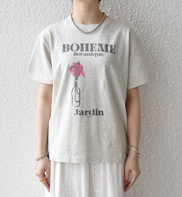 SHIPS any「《一部追加予約》TRICOMER:〈洗濯機可能〉フレンチ ロゴ プリント TEE」|Tシャツ・カットソー|