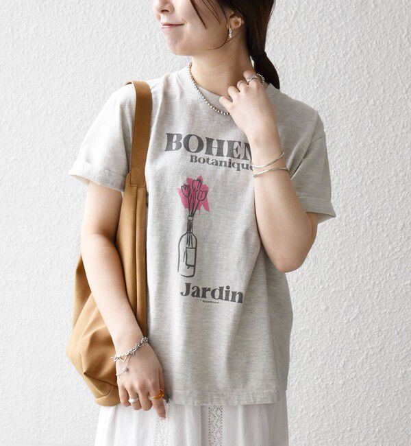 SHIPS any「《一部追加予約》TRICOMER:〈洗濯機可能〉フレンチ ロゴ プリント TEE」|Tシャツ・カットソー|