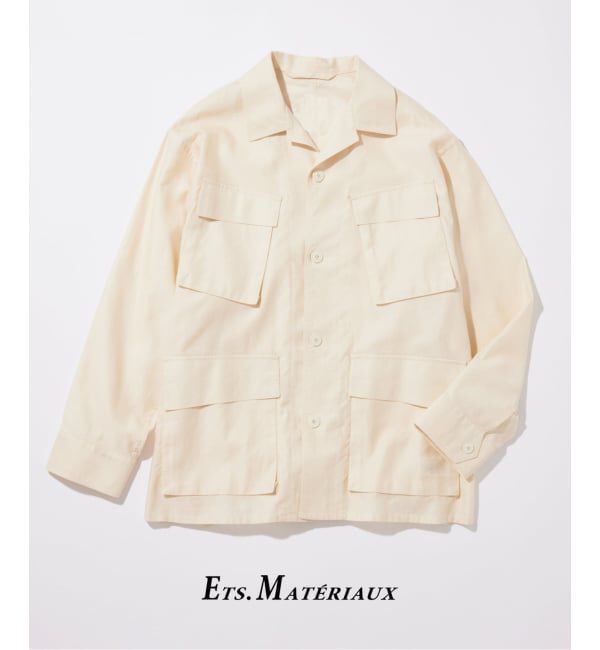 EDIFICE「ETS.MATERIAUX(マテリオ) スーピマ ファティーグ ジャケット」|ミリタリージャケット|ナチュラル