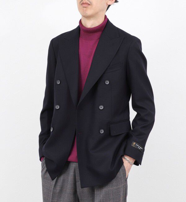 NOLLEY'S goodman「《ビジカジ対応》尾州 WOOL W JACKET 25AW」|テーラードジャケット|ダークネイビー