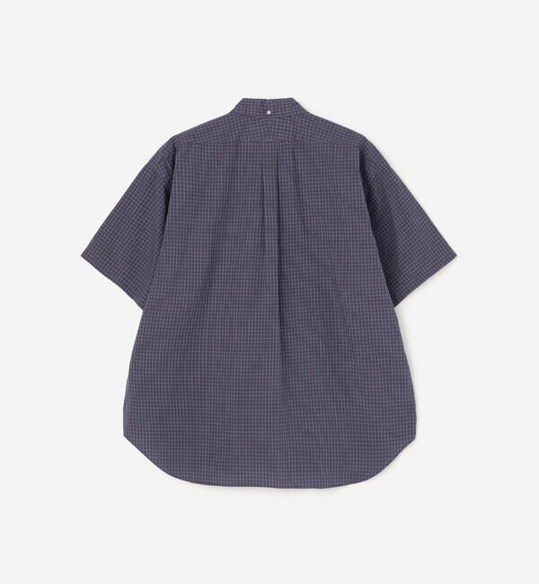 GYMPHLEX「Gymphlex | コットンワッシャー ボタンダウン半袖シャツ CHECK MEN」|シャツ・ブラウス|