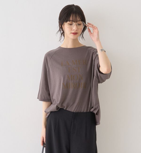 Rouge vif「シアーロゴオーバーサイズTシャツ【予約】」|Tシャツ・カットソー|