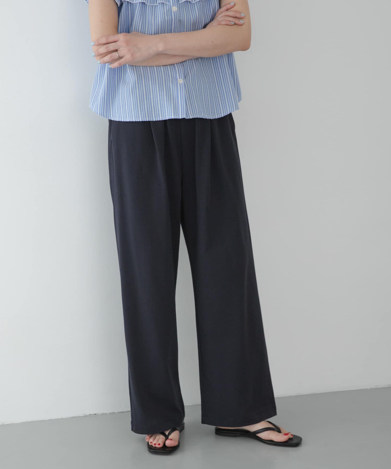 Sonny Label 「『WEB限定』『UR TECH ひやサラクール』イージーワンタックパンツ」|その他|ネイビー