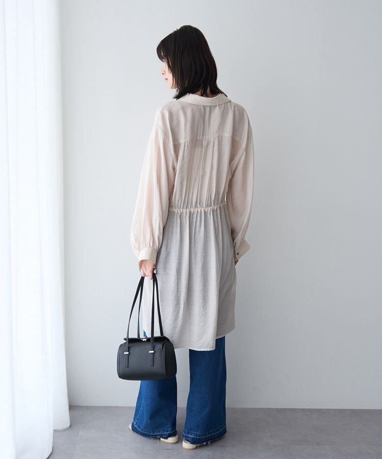 YECCA VECCA「シアー2way袖バルーンチュニック」|シャツ・ブラウス|