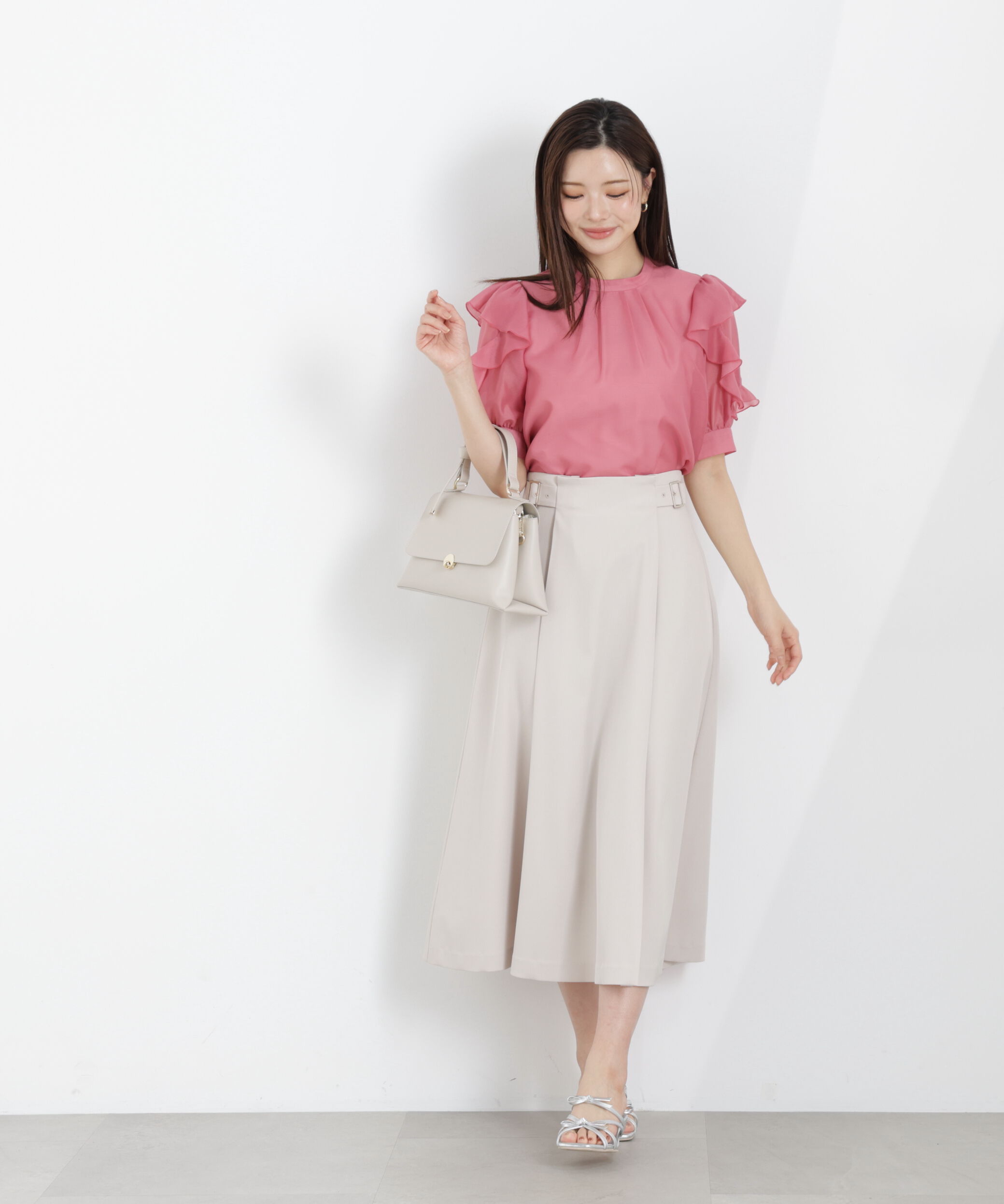 PROPORTION BODY DRESSING「サイドベルトフレアスカート　26SS」|スカート|