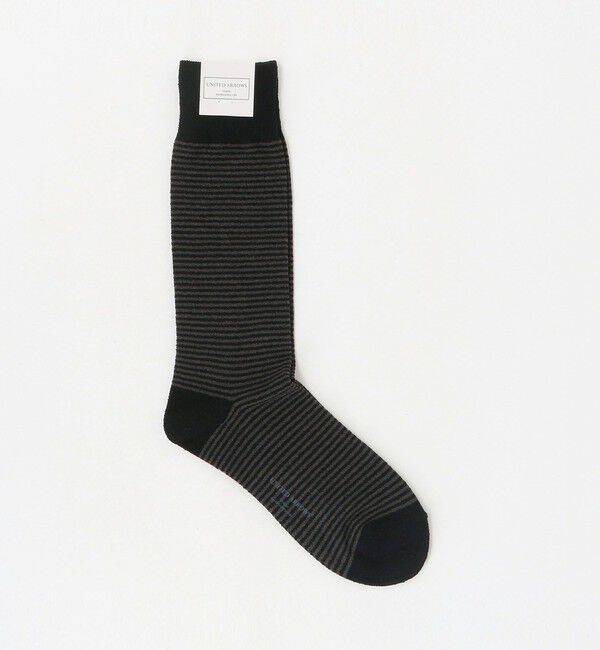 UNITED ARROWS「ボーダー ソックス」|ソックス|BLACK