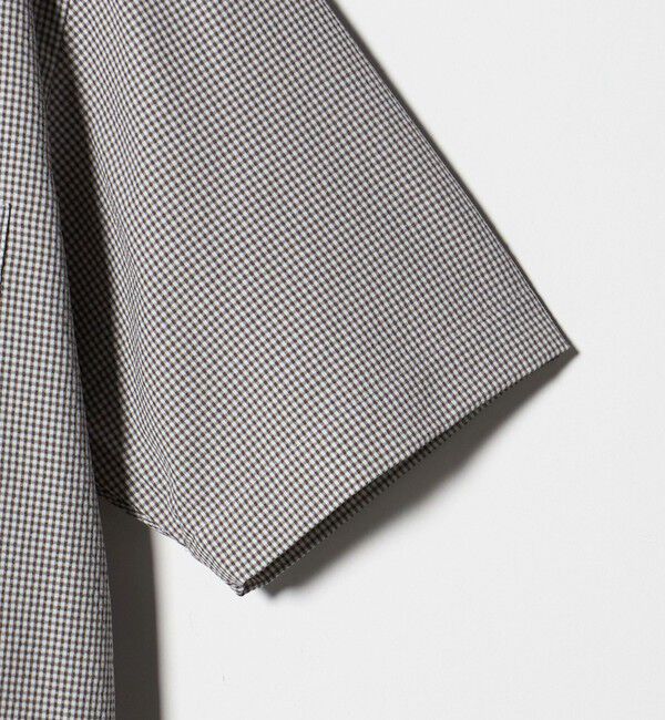 UNITED ARROWS green label relaxing「ポリエステル ラッカン ギンガムチェック スタンダード スナップ ボタンダウン 半袖 シャツ -ストレッチ・」|シャツ・ブラウス|