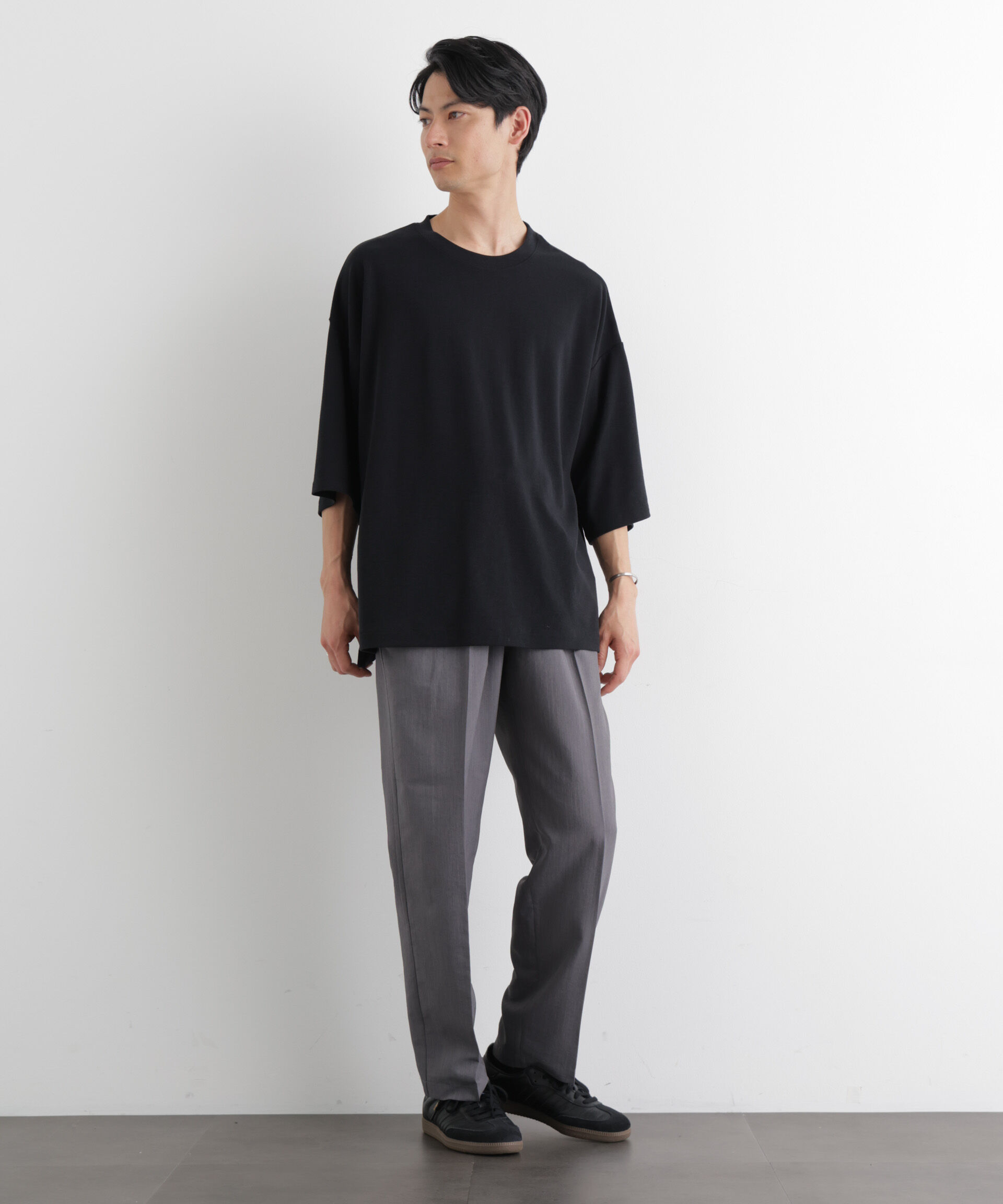 nano･universe「WEB限定/ストレッチフライス BIGTシャツ 半袖」|Tシャツ・カットソー|