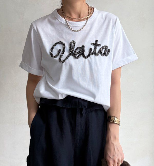  「【WEB限定】フリンジコードロゴTEE」|Tシャツ・カットソー|オフホワイト