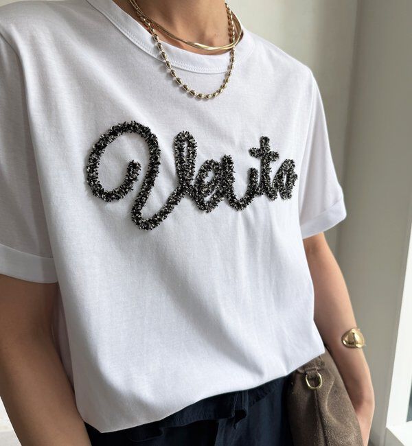  「【WEB限定】フリンジコードロゴTEE」|Tシャツ・カットソー|