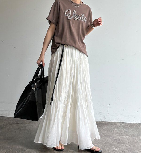  「【WEB限定】フリンジコードロゴTEE」|Tシャツ・カットソー|