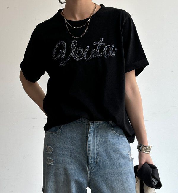  「【WEB限定】フリンジコードロゴTEE」|Tシャツ・カットソー|