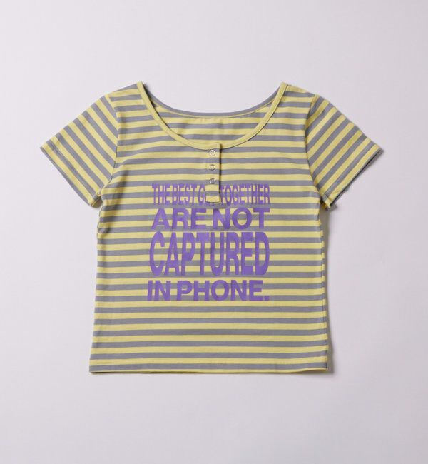  「【WEB限定】メッセージヘンリーリングドット TEE」|Tシャツ・カットソー|イエロー