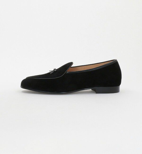 UNITED ARROWS「スエード ベルジャンシューズ」|ビジネス・ドレスシューズ|BLACK