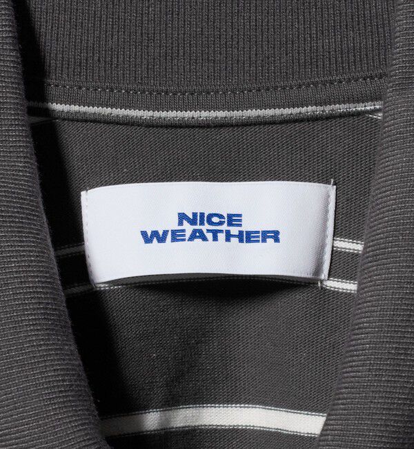 NICE WEATHER「＜NICE WEATHER＞ボーダー ショートスリーブ ポロシャツ」|ポロシャツ|