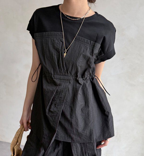  「【WEB限定/セットアップ可能】ワッシャーナイロンビスチェドッキングTEE」|Tシャツ・カットソー|