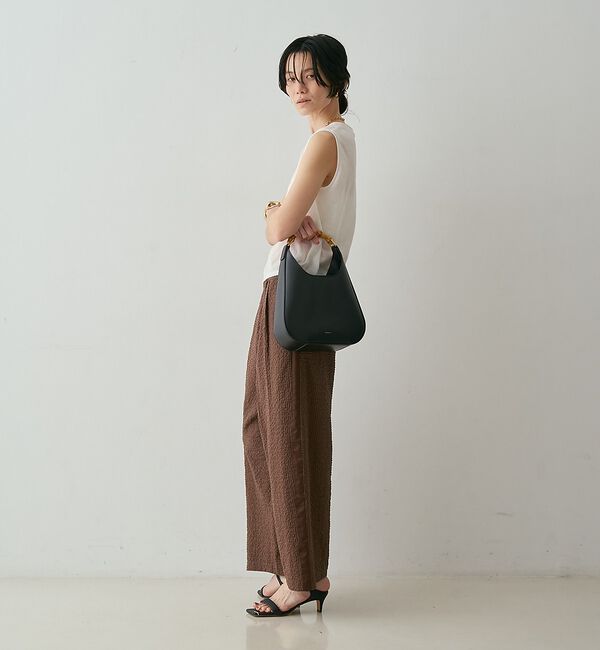 qualite「【セットアップ対応】シアーギンガムクロップドパンツ【予約】」|その他|