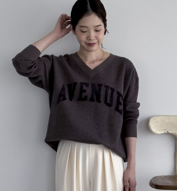 Doux archives「アーチロゴシャギーニット」|ニット・セーター|CHARCOAL GRAY