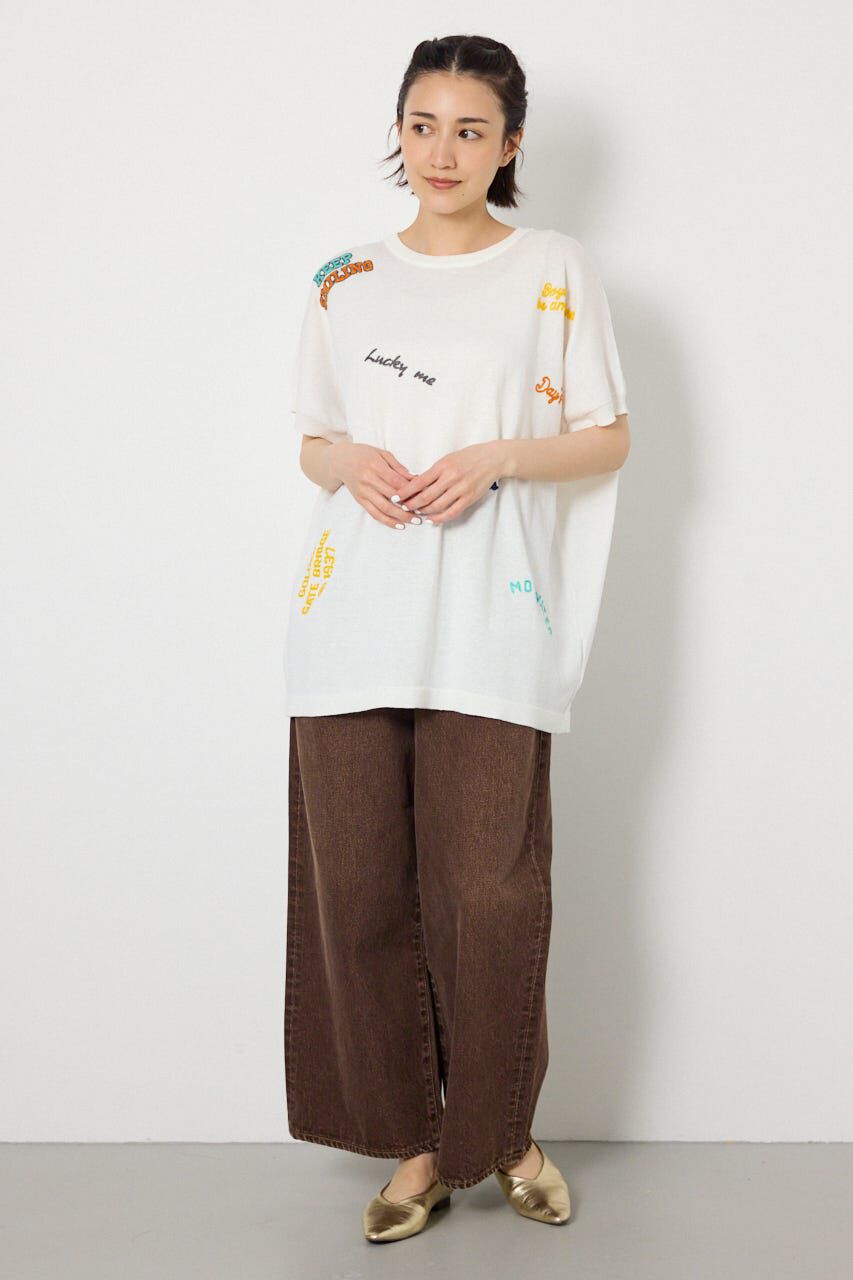 RODEO CROWNS「G.V embroideryニットトップス」|ニット・セーター|
