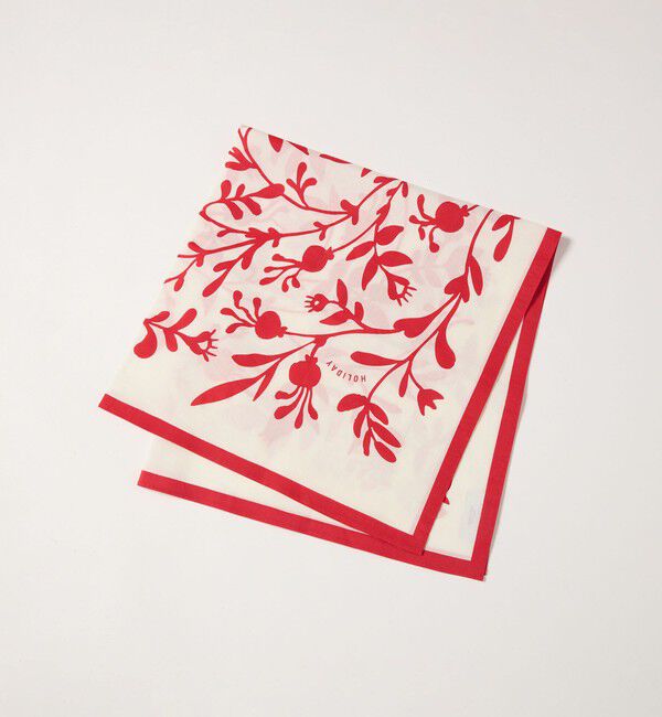 UNITED ARROWS「【別注】＜HOLIDAY BOILEAU＞リーフ スカーフ」|バンダナ・スカーフ|RED