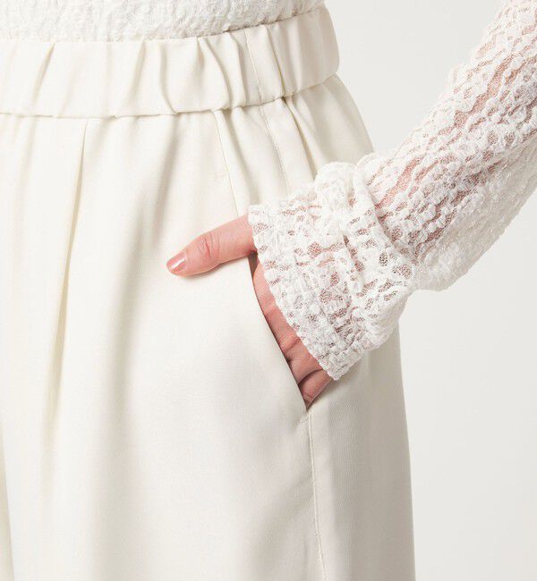 UNITED ARROWS green label relaxing「【WEB限定】＜at ease＞ドロスト ワイド パンツ オフホワイト」|その他|
