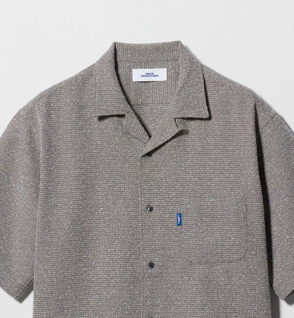 NICE WEATHER「＜NICE WEATHER＞チェックオーバー ショートスリーブ シャツ」|シャツ・ブラウス|