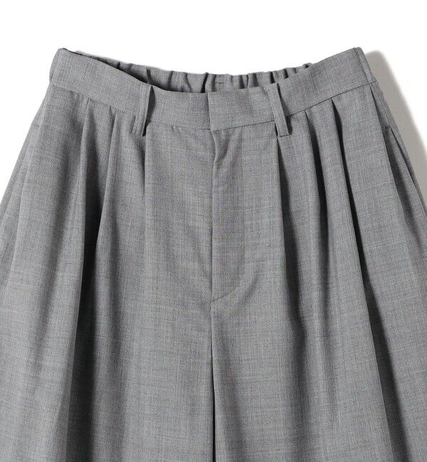 SHIPS for women「SHIPS Primary Navy Label:タック ワイド コクーン パンツ」|スラックス|