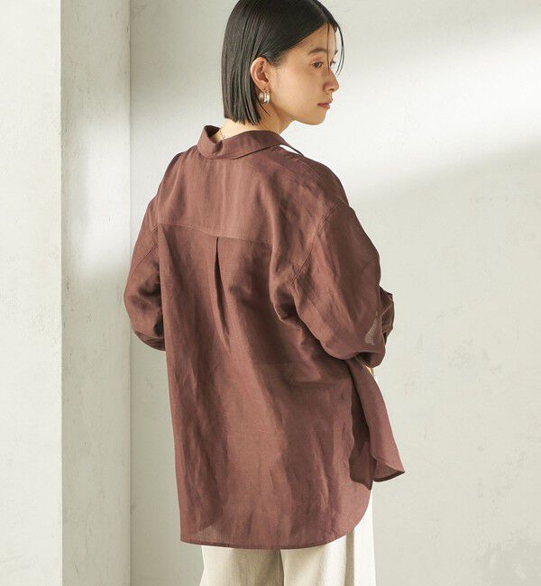 SHIPS for women「【実力派ベーシック】〈手洗い可能〉IMPERIAL LINEN 混 オーバー サイズ シャツ」|シャツ・ブラウス|