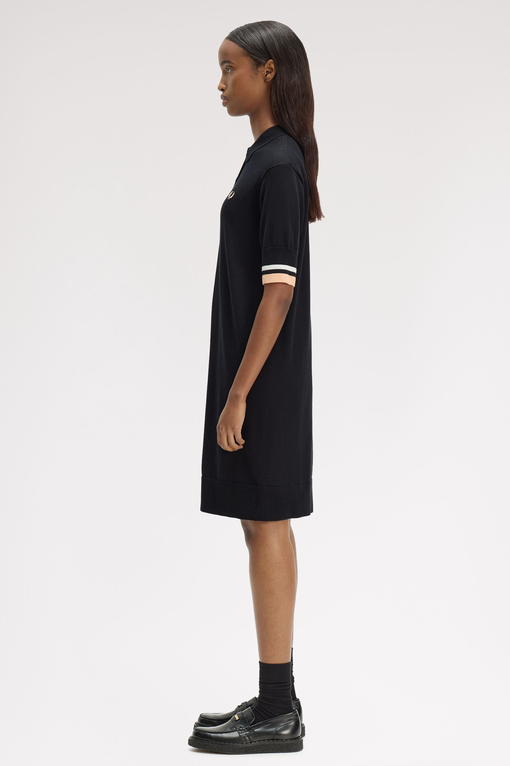 FRED PERRY 「Bold Tipped Knitted Shirt Dress」|ワンピース|